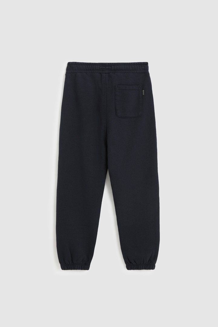Pantalon de sport en coton molletonné pour garçon bleu photo 2 | Woolrich