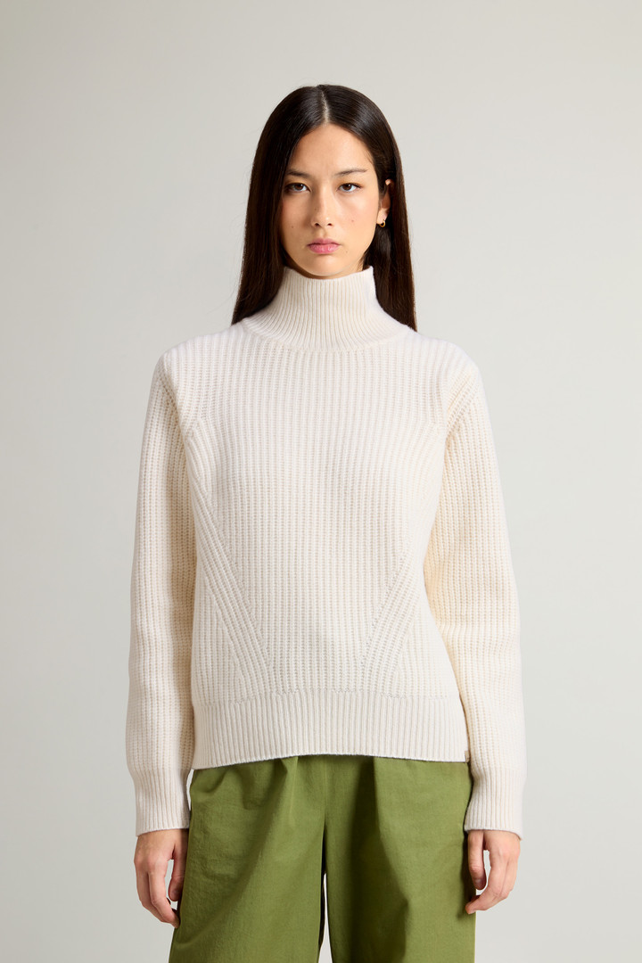 Canberra Turtleneck Sweater in Pure Virgin Wool White photo 1 | Woolrich