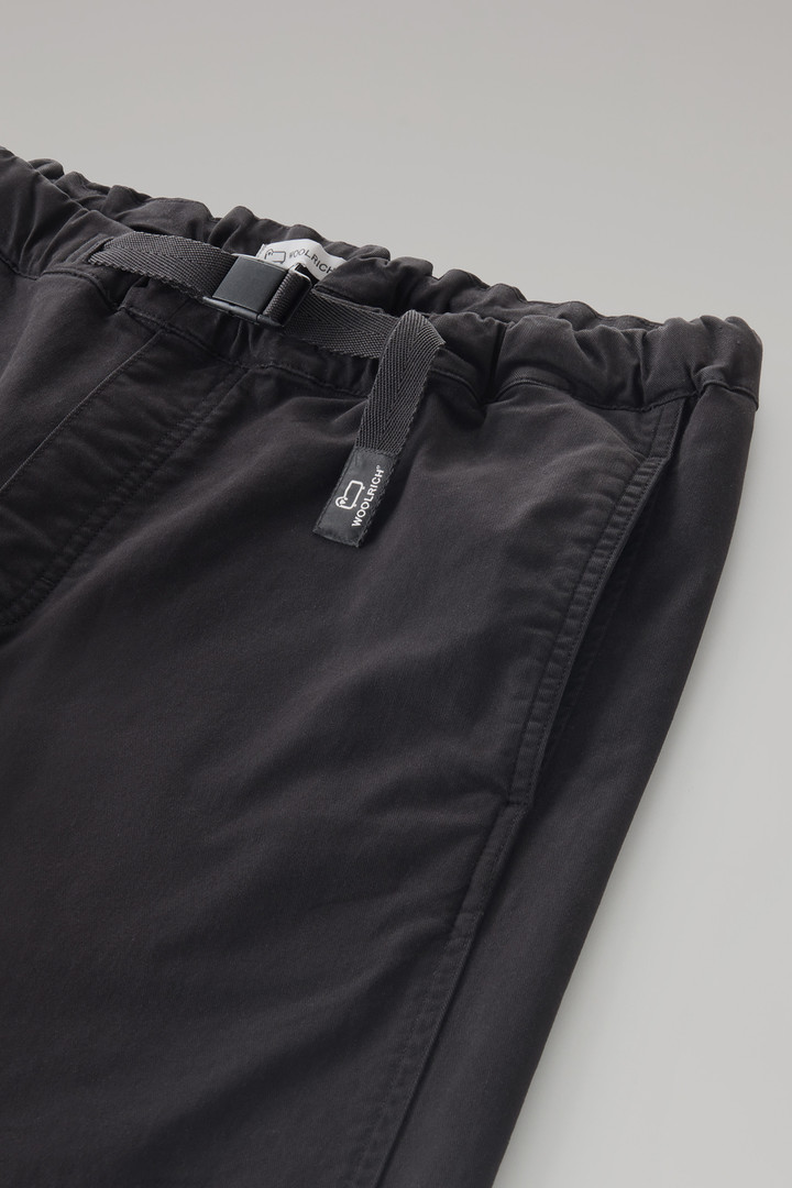 Garment-Dyed Chino Pants in Stretch Cotton Twill Black photo 3 | Woolrich