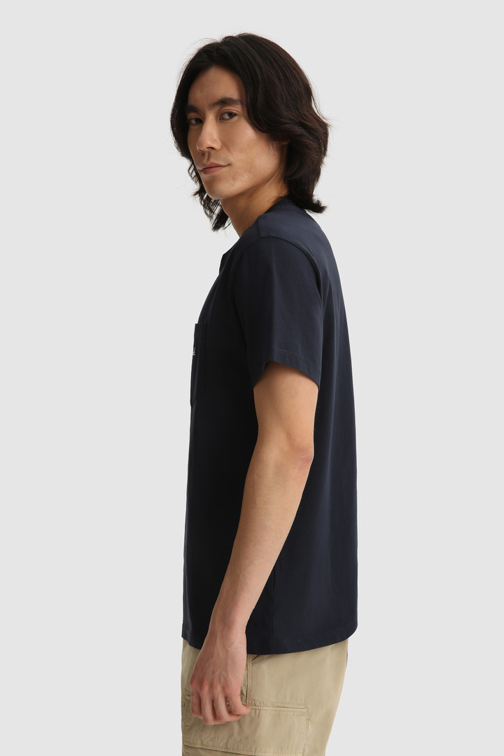Embossed logo pocket tee