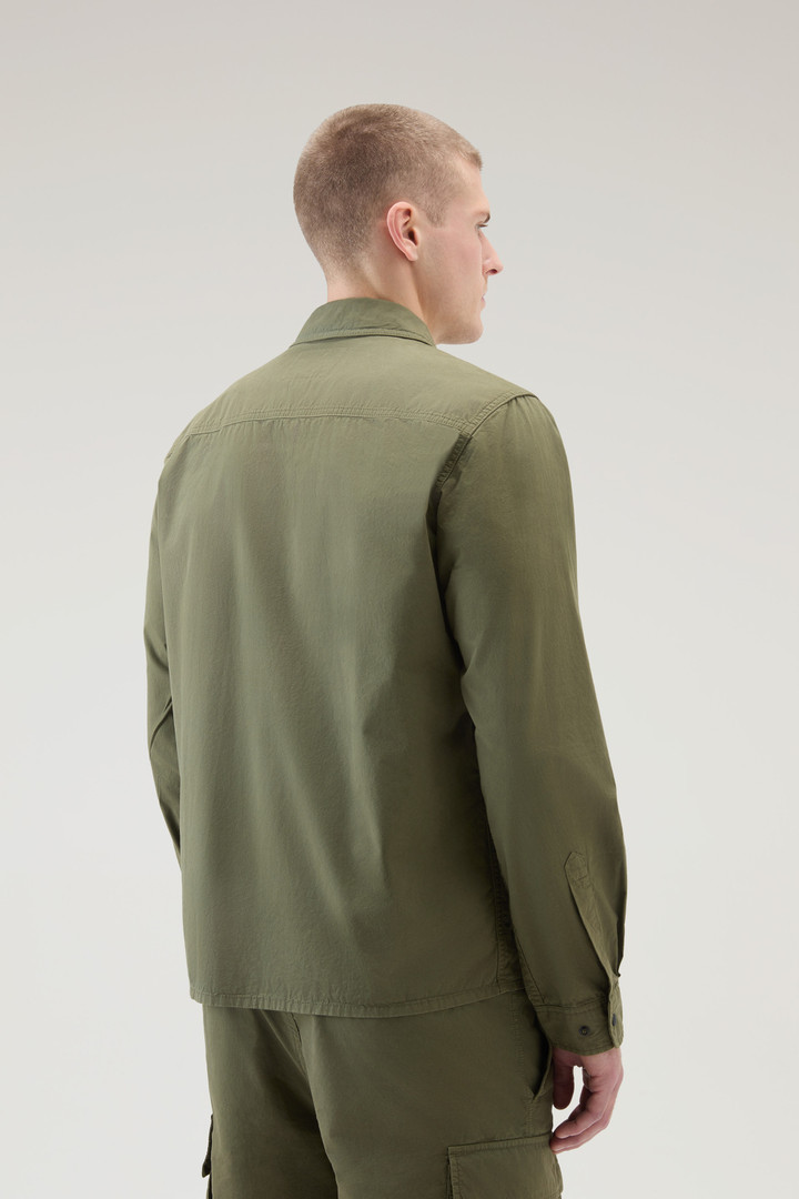 Garment-Dyed Overshirt in Pure Cotton Green photo 3 | Woolrich