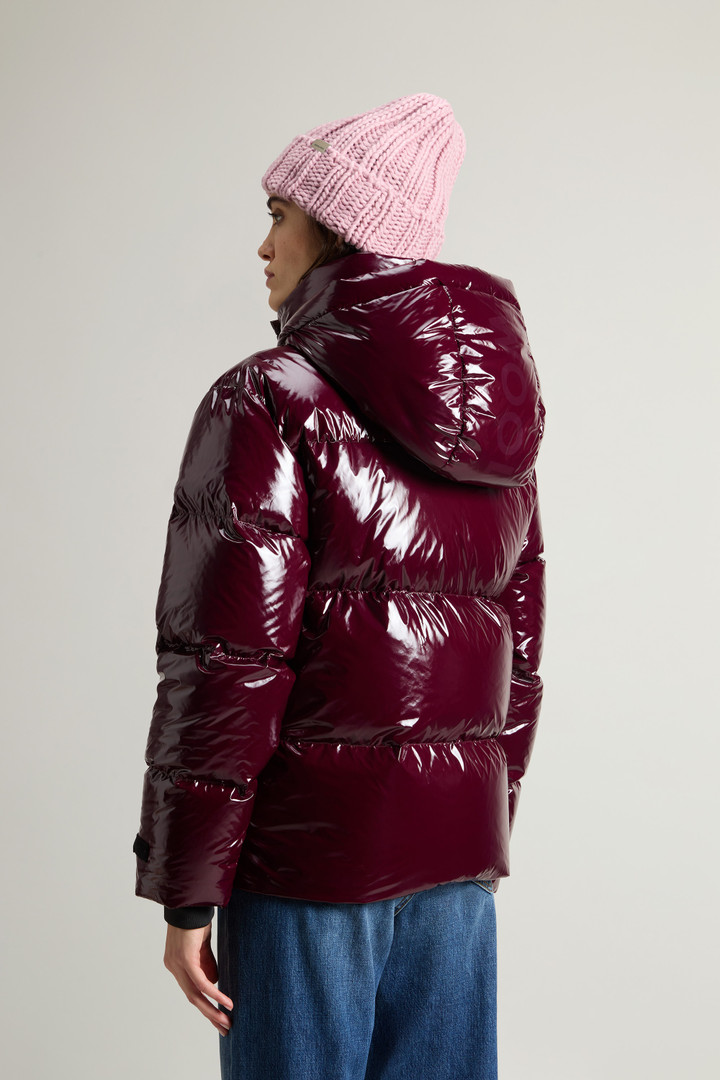 Short Quilted Parka in Glossy Nylon Purple photo 3 | Woolrich