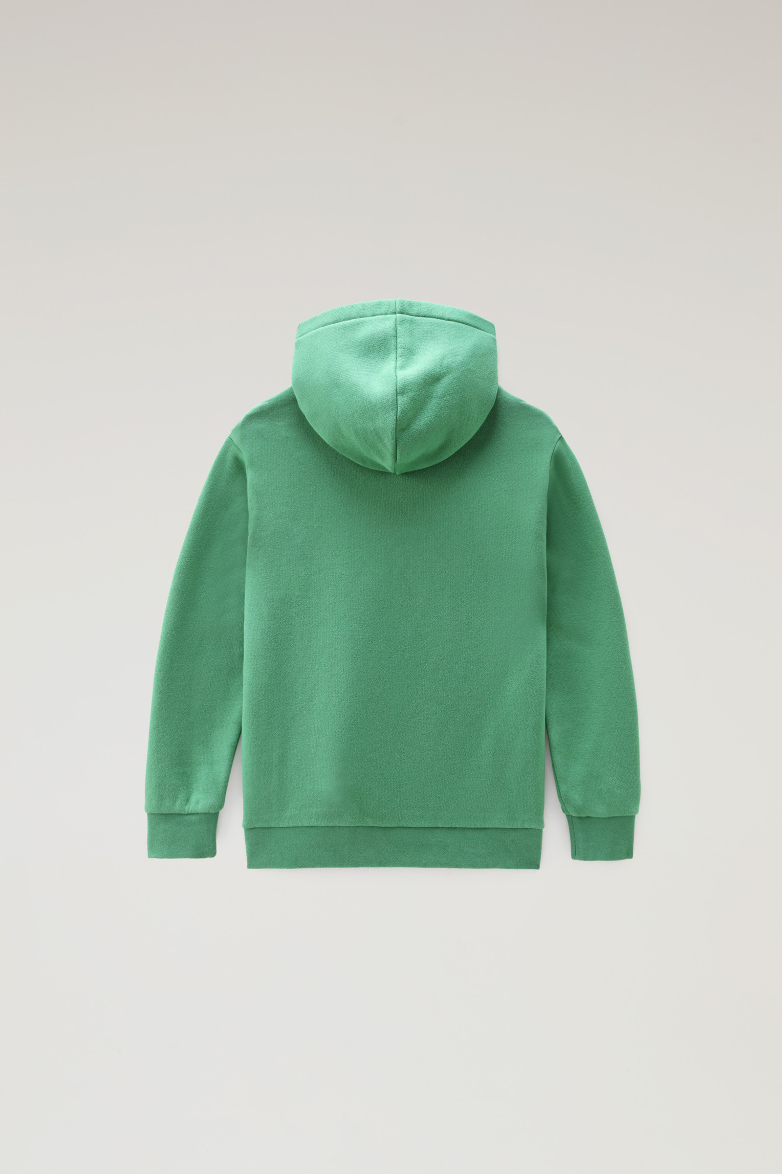 Boys' Logo Hoodie in Fleece Green photo 2 | Woolrich