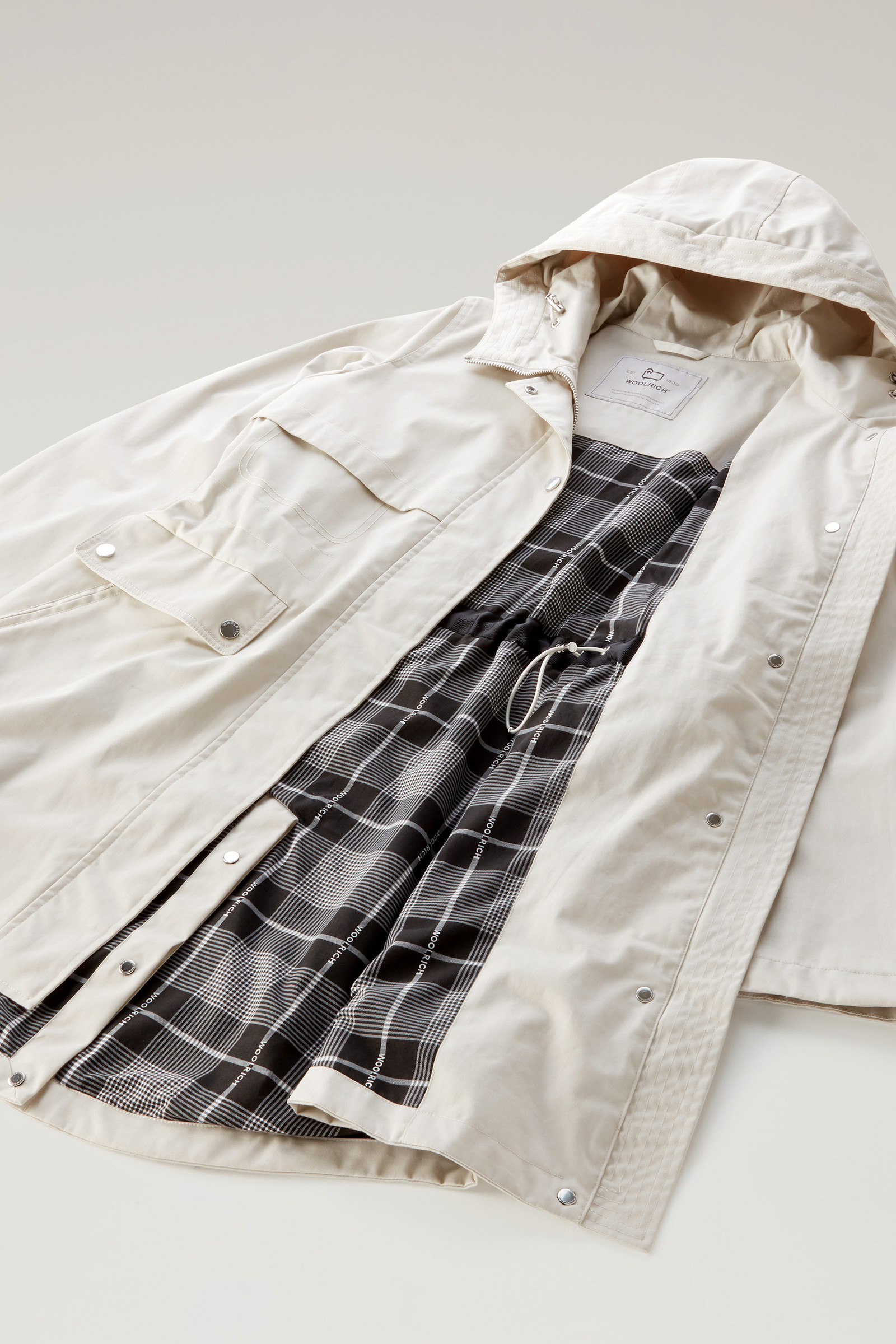 Havice Summer Parka en pur coton blanc photo 10 | Woolrich