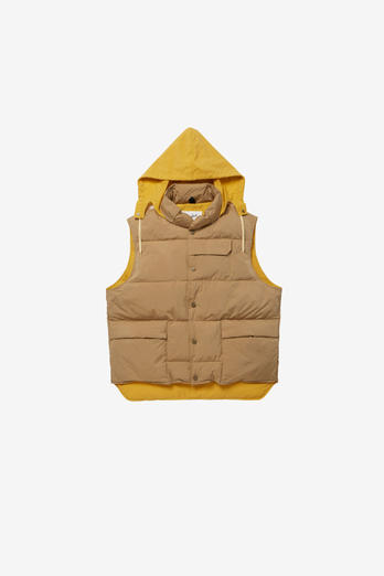 Gilet in misto nylon trapuntato con cappuccio richiudibile Beige | Woolrich