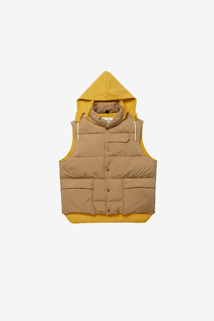 Nylon-Blend Quilted Vest with Foldaway Hood Beige photo 1 | Woolrich