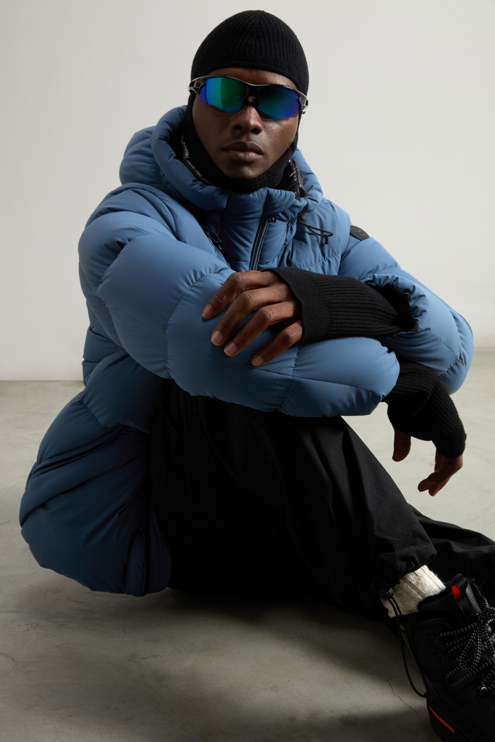 Sierra Supreme Down Jacket in Stretch Nylon Blue photo 12 | Woolrich