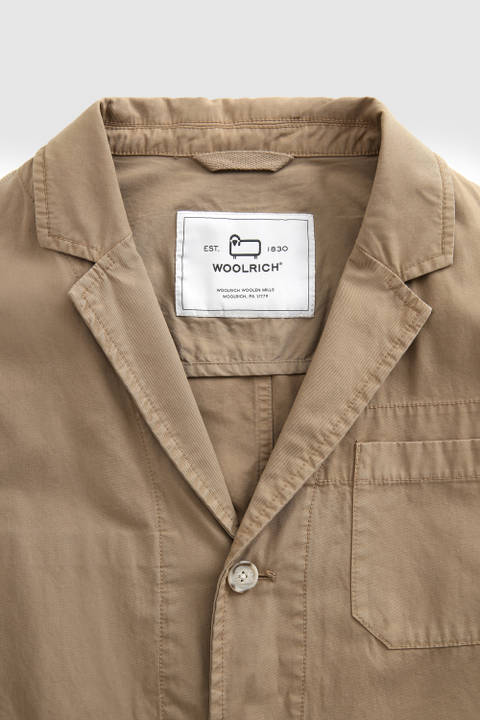 Blazer mit Rundhalsausschnitt aus stückgefärbter Baumwolle Beige photo 2 | Woolrich