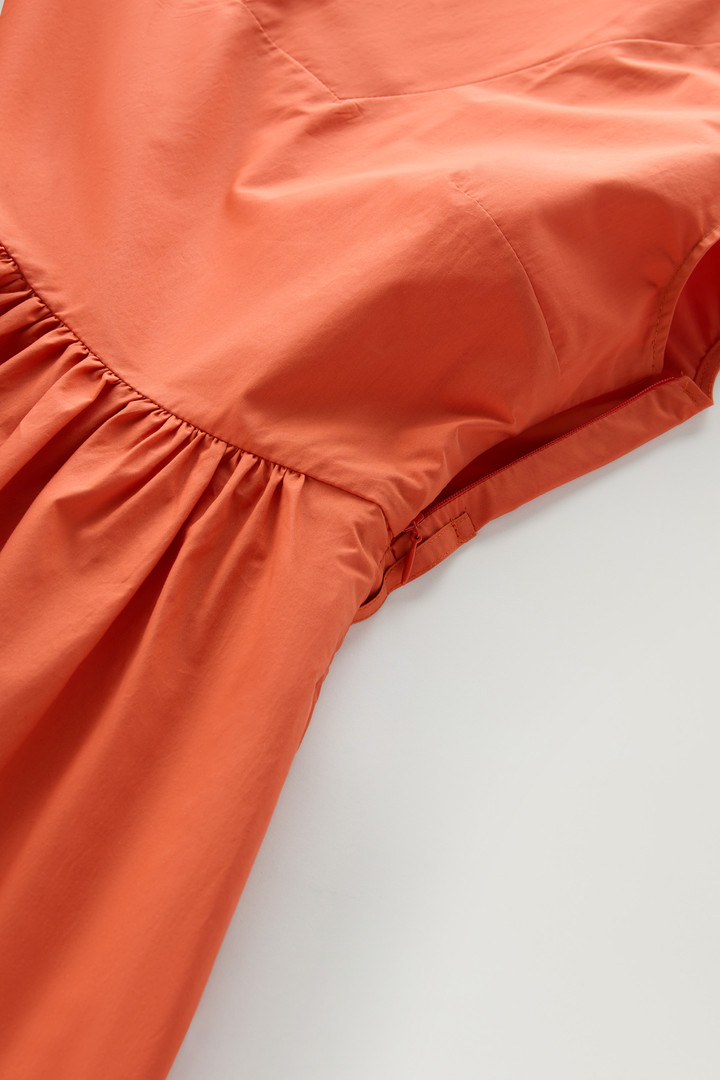 Short Dress in Pure Cotton Poplin Orange photo 7 | Woolrich