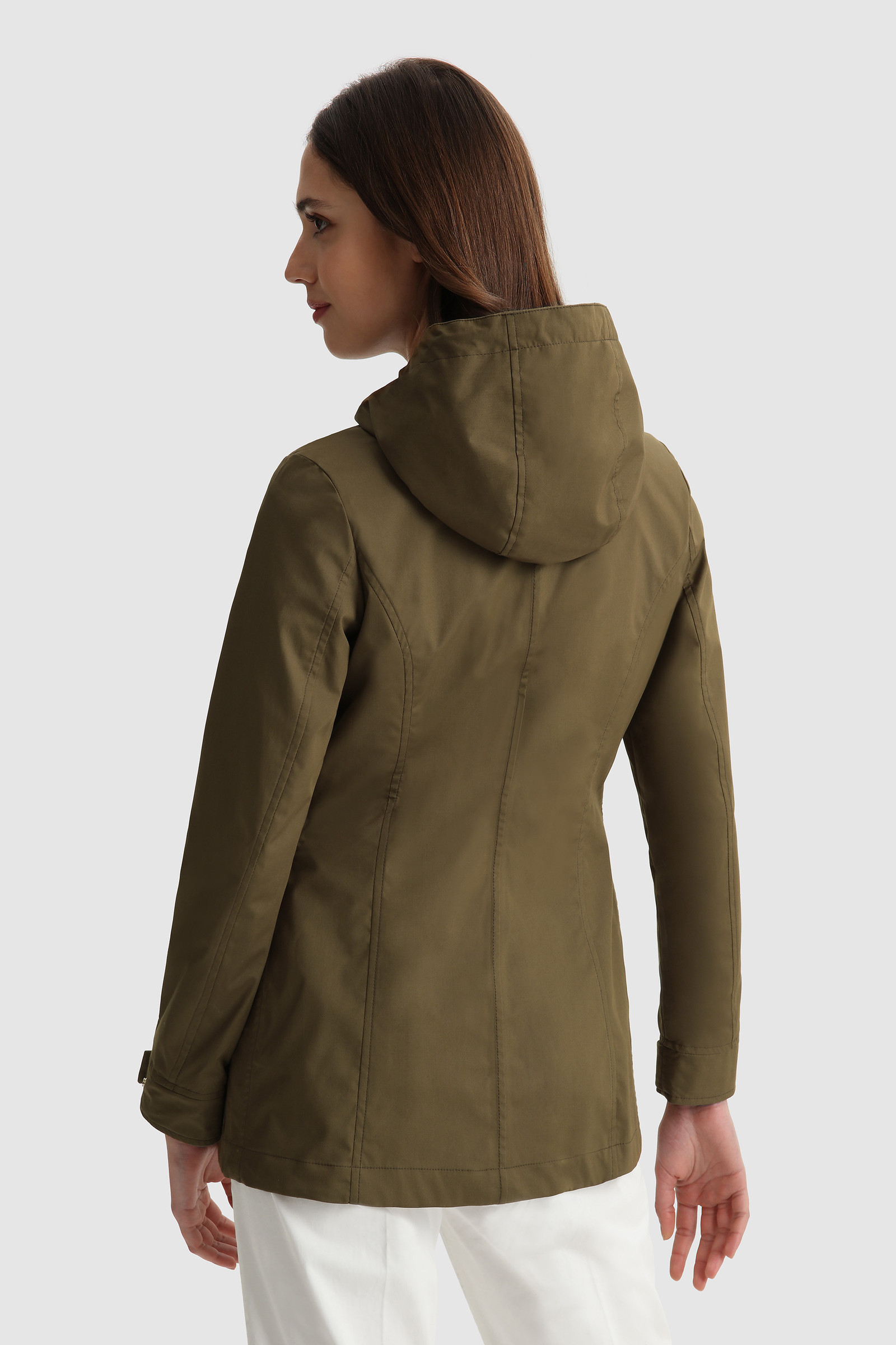 Jessamine Parka in Triple-Layer Cotton Green photo 4 | Woolrich