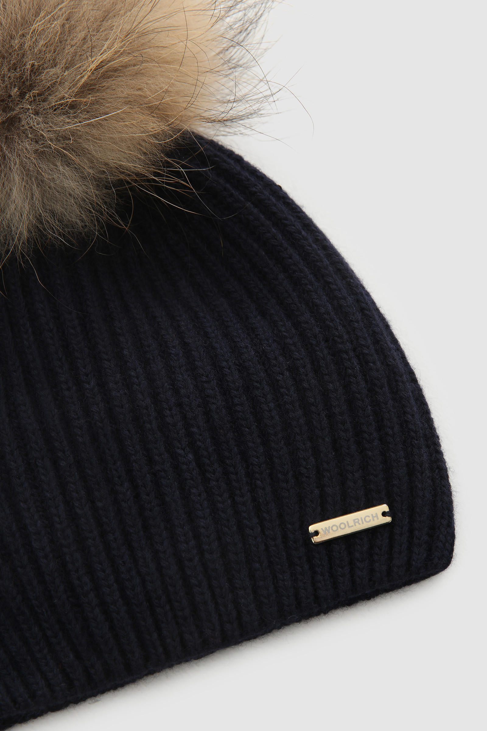 Girl's Serenitybeanie in Mixed Cashmere and Pompom Blue photo 3 | Woolrich