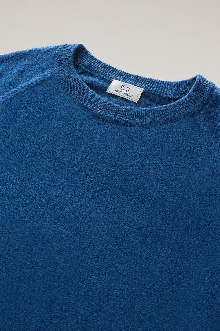 Luxe Crewneck Sweater in Pure Cashmere Blue photo 2 | Woolrich