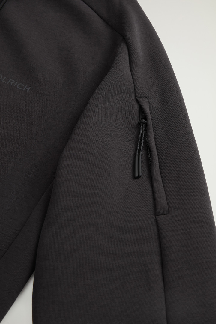 Cotton Hoodie with Reflective Logo Black photo 7 | Woolrich