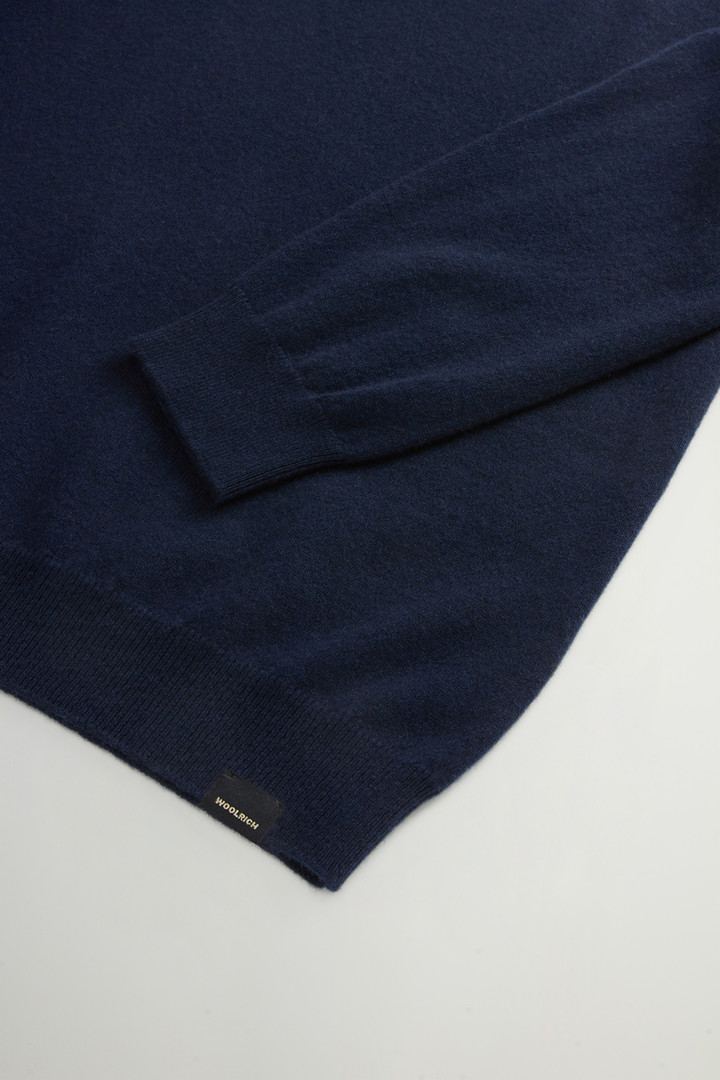 Pure Cashmere Long-Sleeved Polo Sweater Blue photo 7 | Woolrich