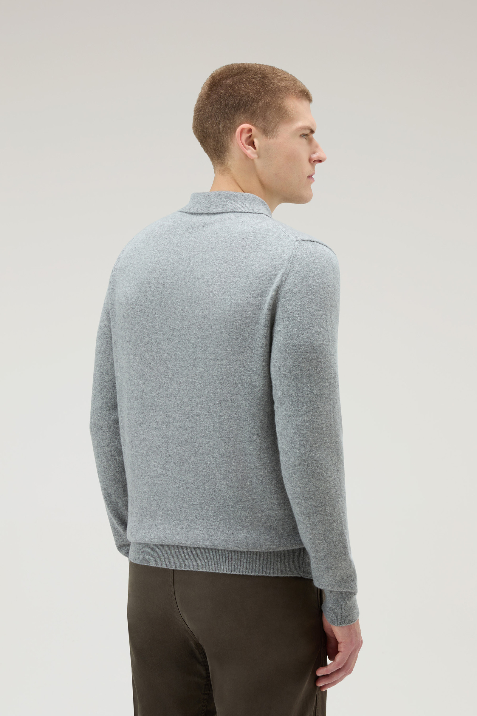 Luxe Polo in Pure Cashmere Grey photo 3 | Woolrich
