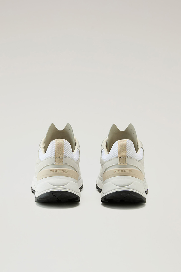 Running Sneakers in Ripstop Fabric and Nubuck Leather White photo 3 | Woolrich