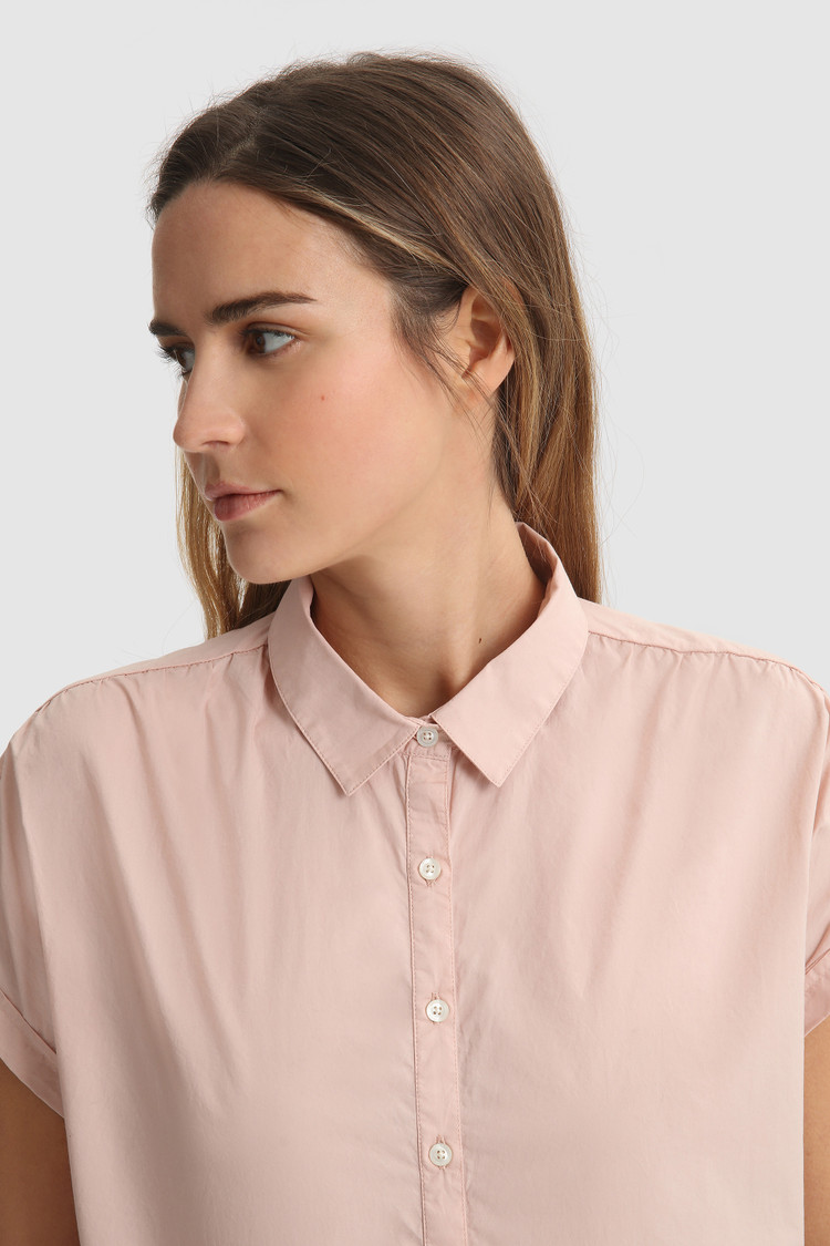Blouse en popeline Henley