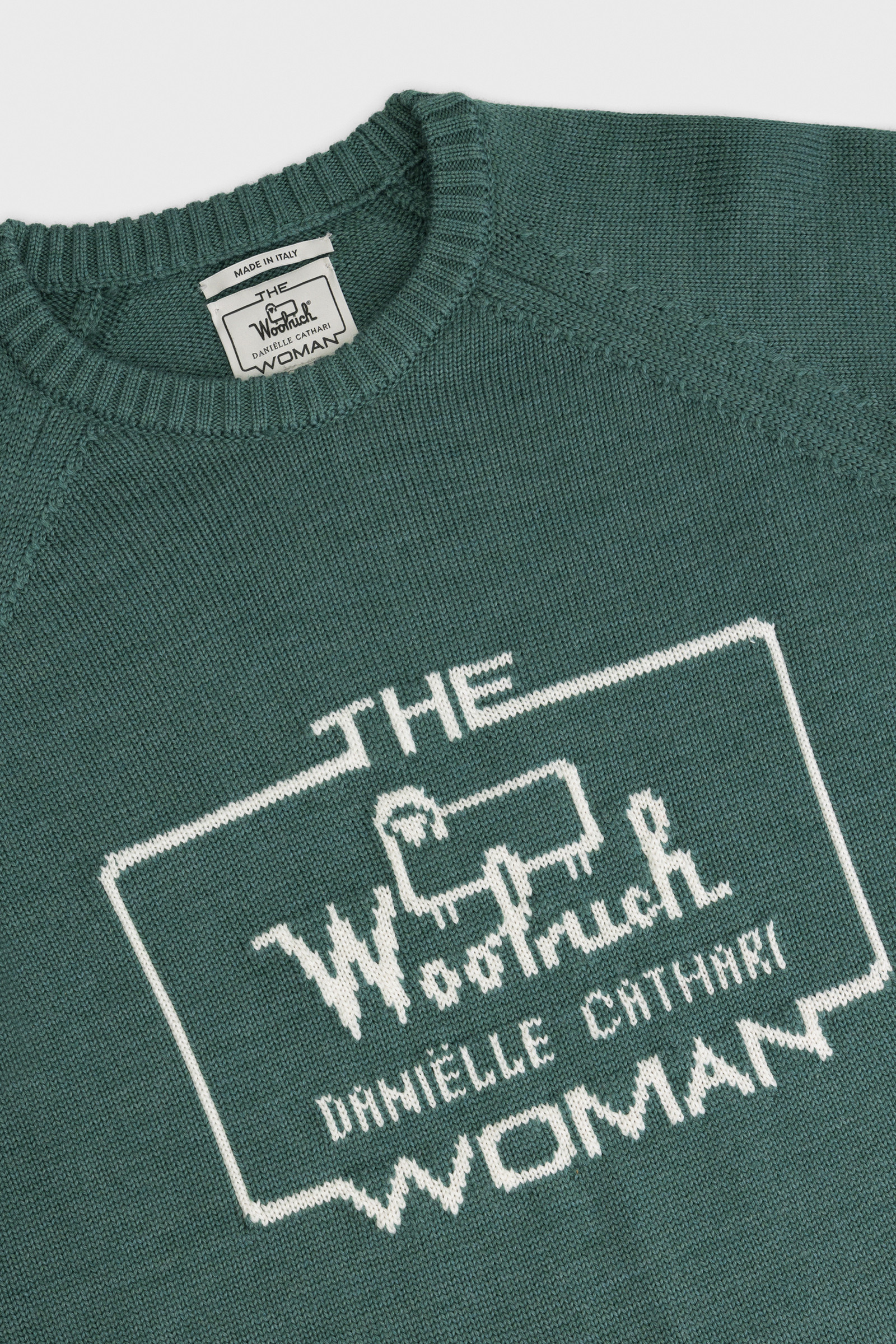 Merino crewneck sweater - Daniëlle Cathari / Woolrich Green photo 6 | Woolrich