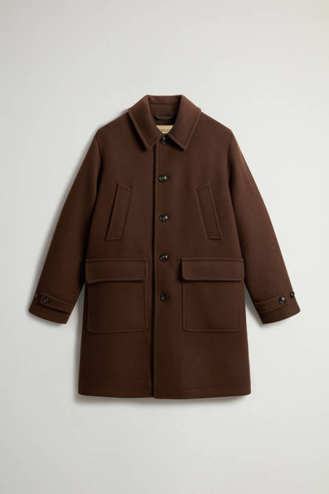 Melton Virgin Wool Blend Coat Brown photo 2 | Woolrich