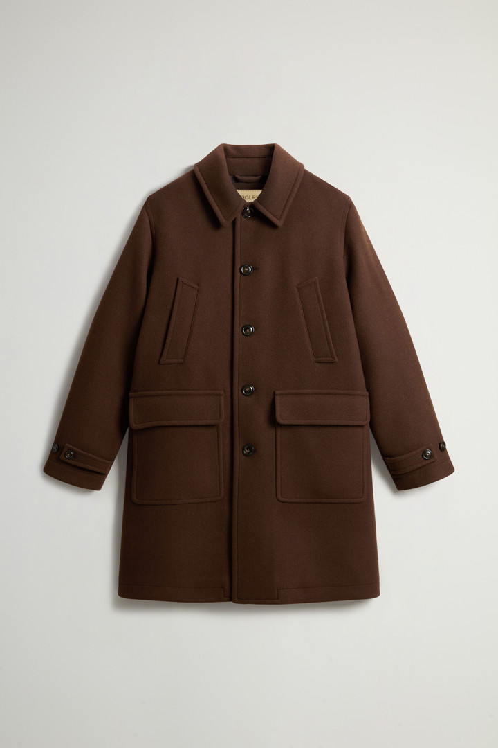 Cappotto in misto lana vergine Melton Marrone photo 5 | Woolrich