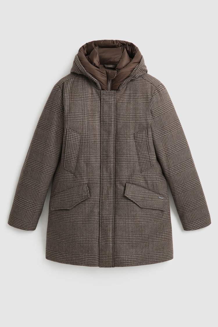 Luxury Polar Parka en laine écologique italienne confectionné avec un tissu Loro Piana