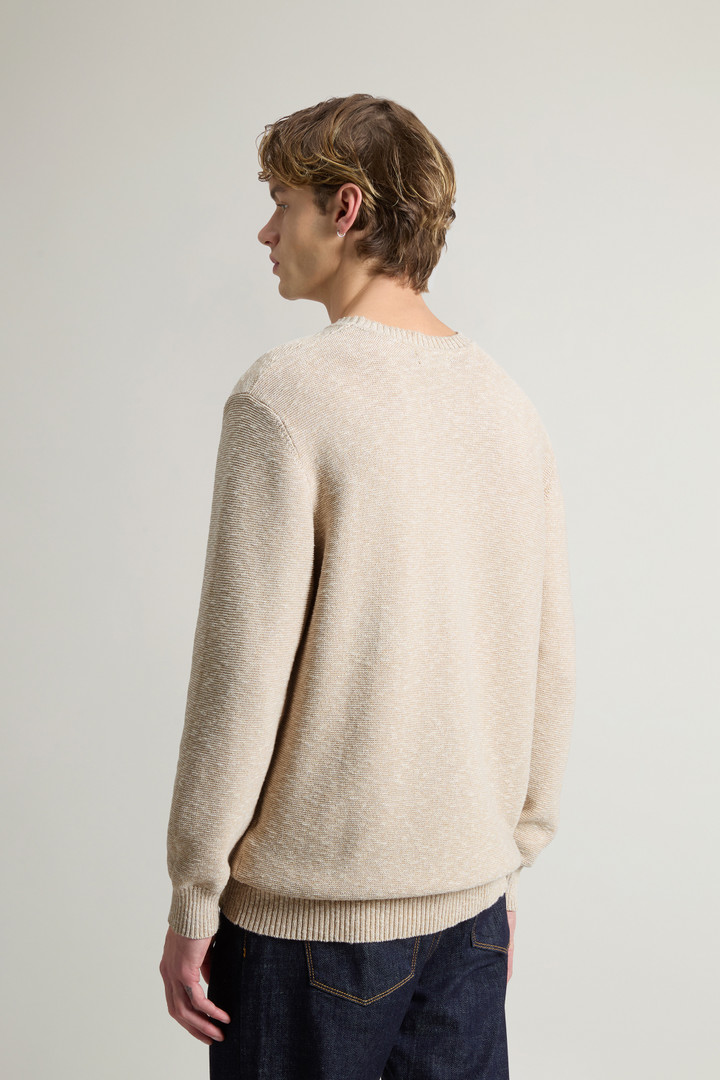 Crewneck Cotton-Blend Sweater Beige photo 3 | Woolrich