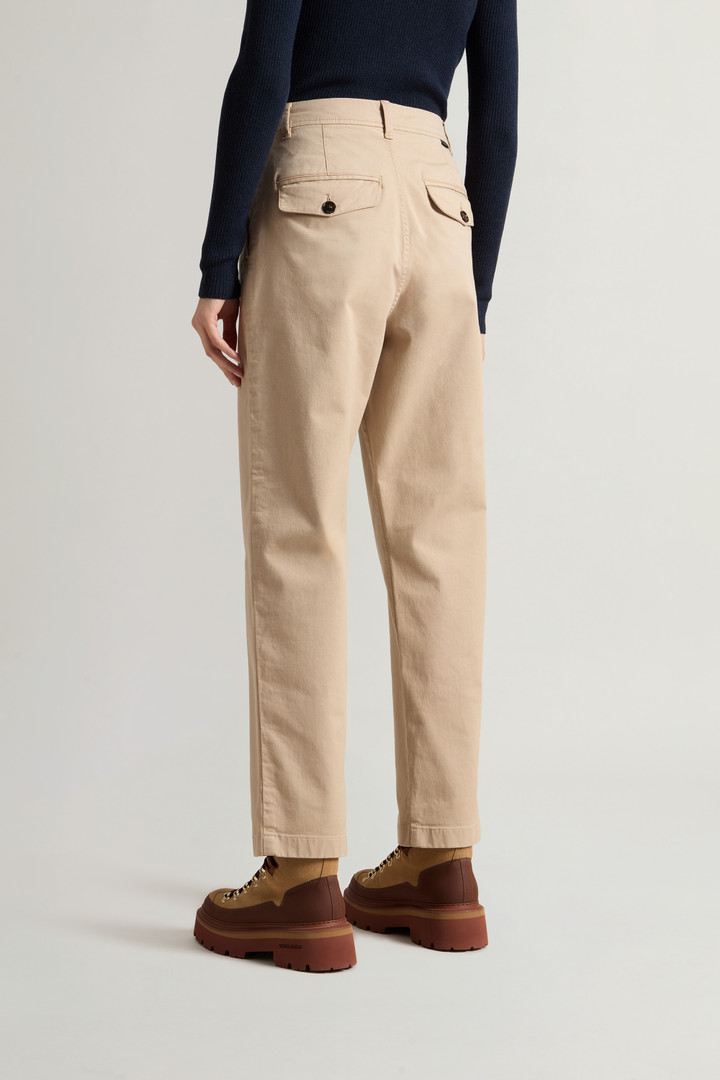 Garment-dyed Chino Pants in Stretch Cotton Beige photo 3 | Woolrich