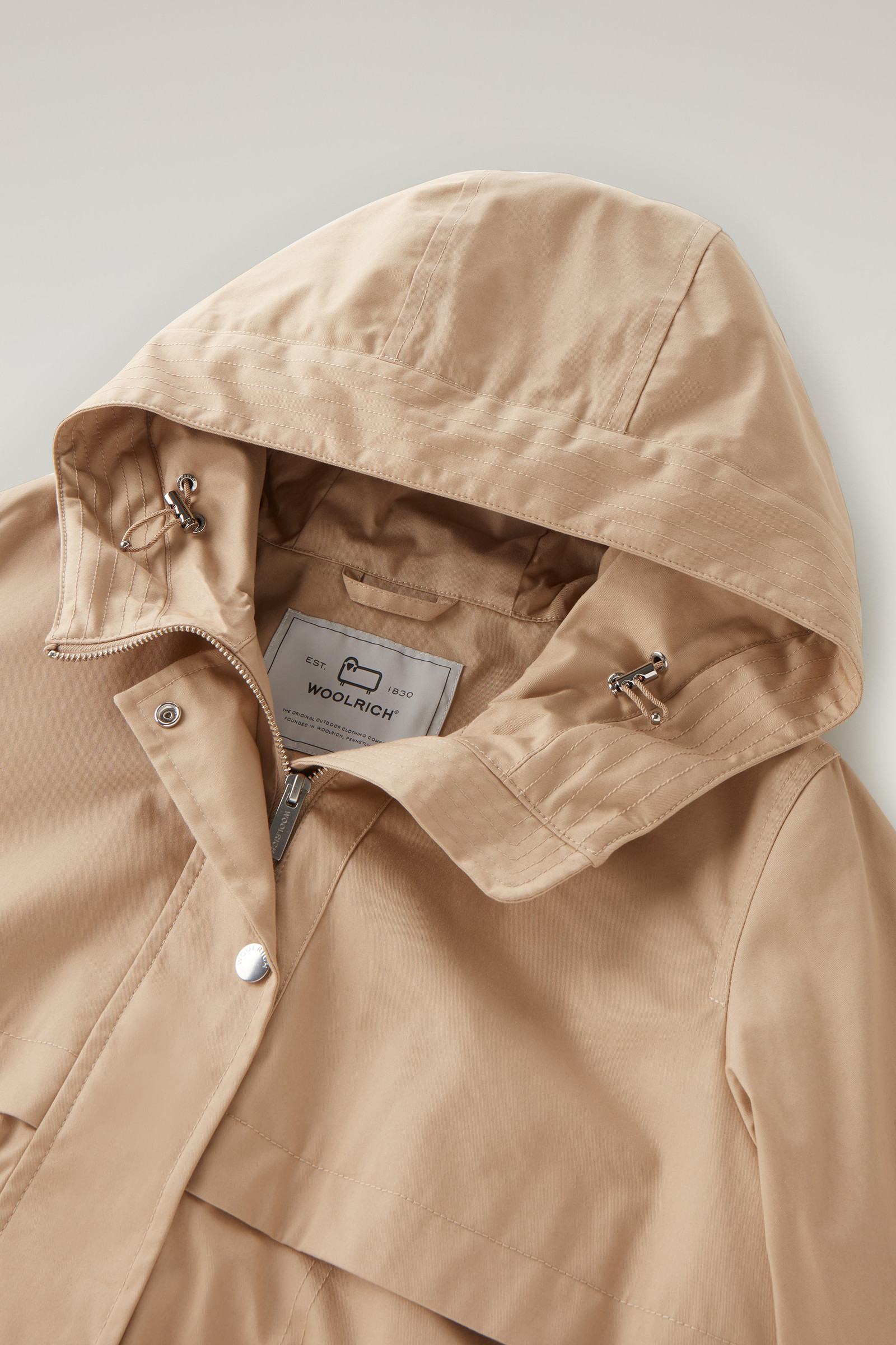 Havice Summer Parka en pur coton beige photo 6 | Woolrich