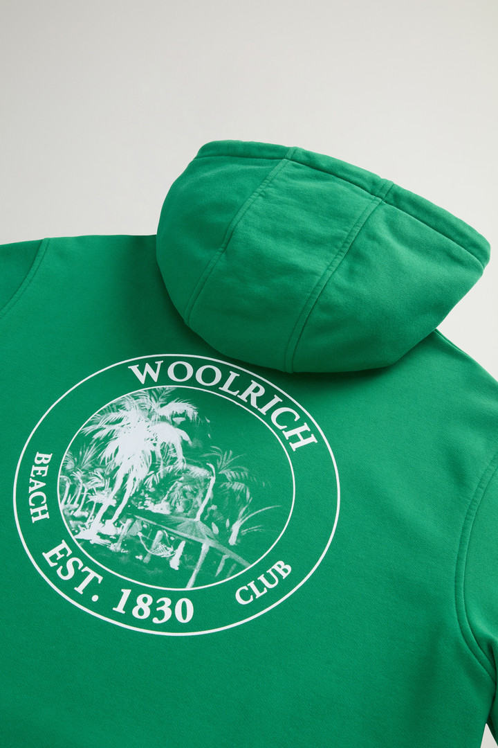 Sweat-shirt à capuche en pur coton Vert photo 8 | Woolrich