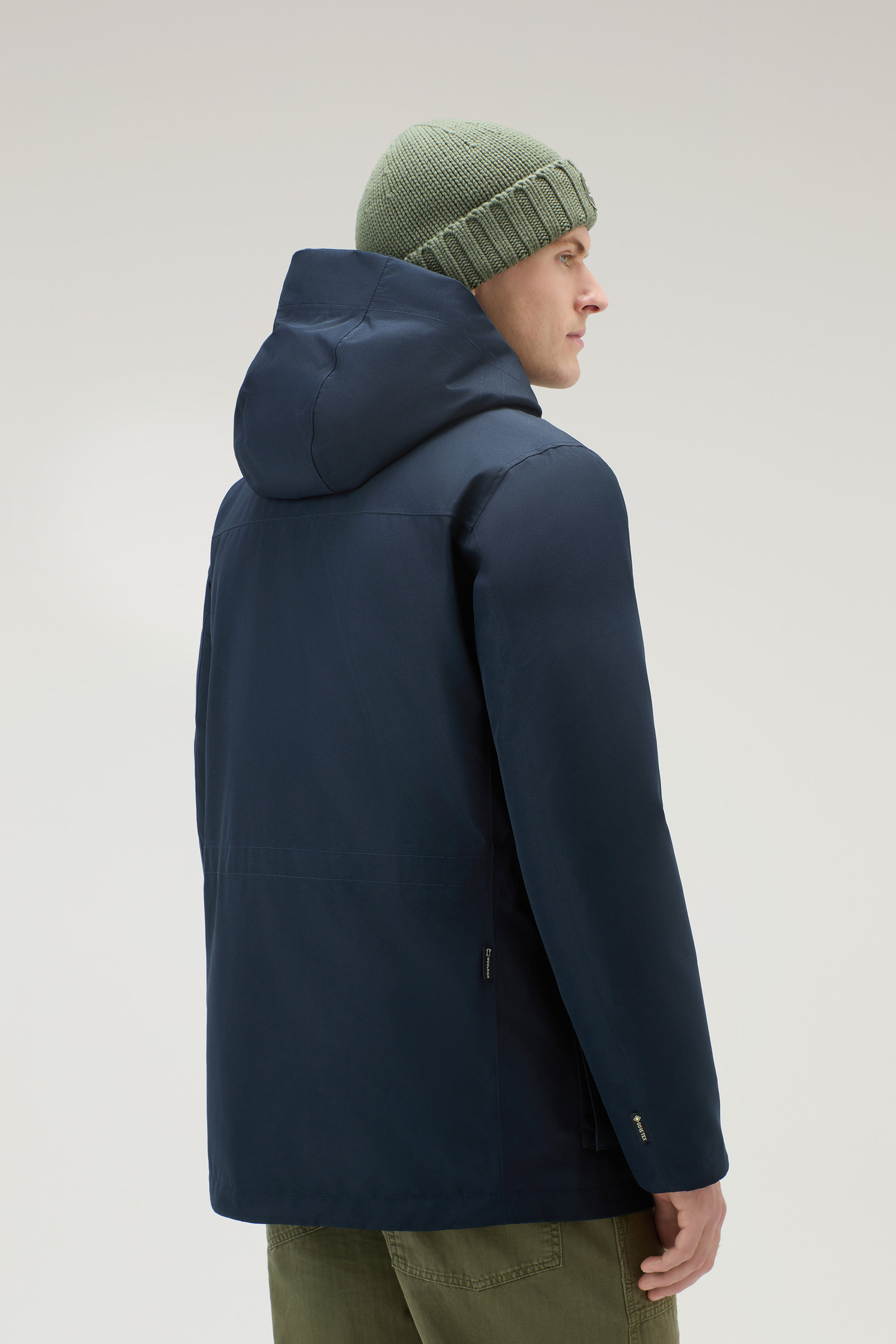 Men's Mountain GORE-TEX Waterproof Parka with Hood Blue | Woolrich FI