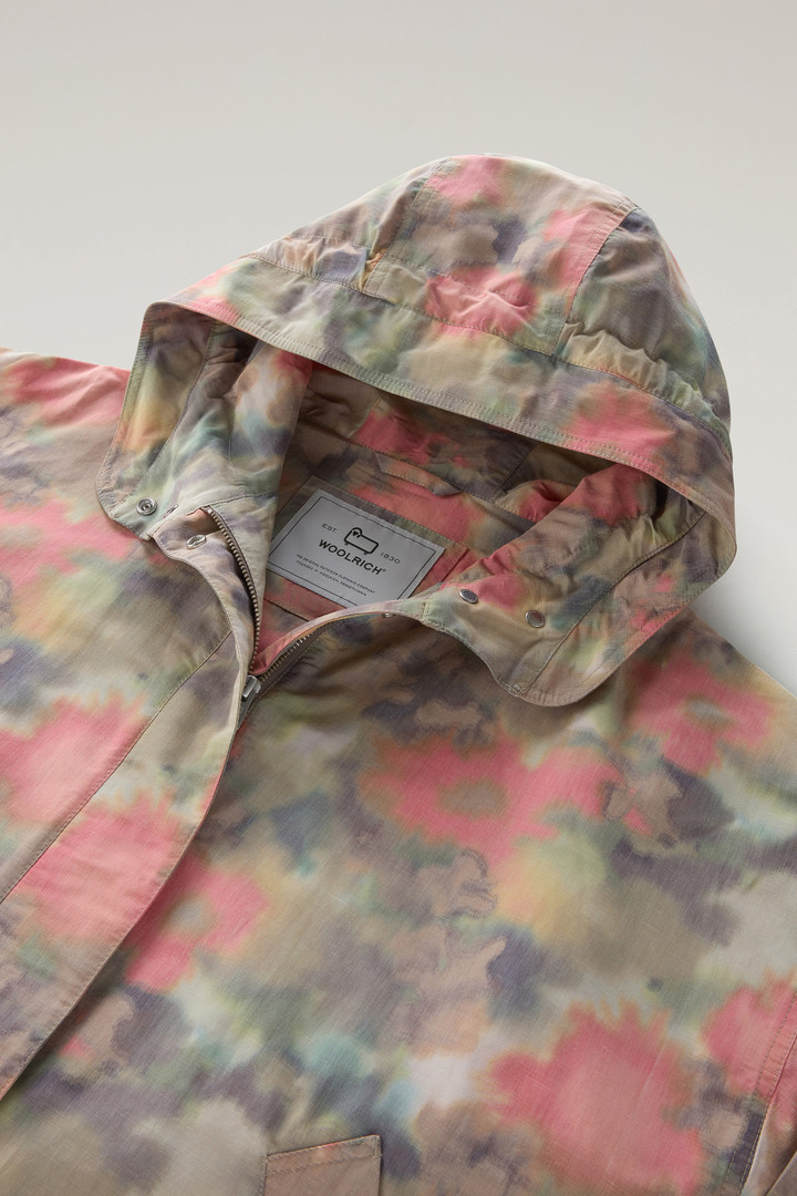 Jacket in a Cotton-linen Blend with a Multicolored Print Green photo 6 | Woolrich