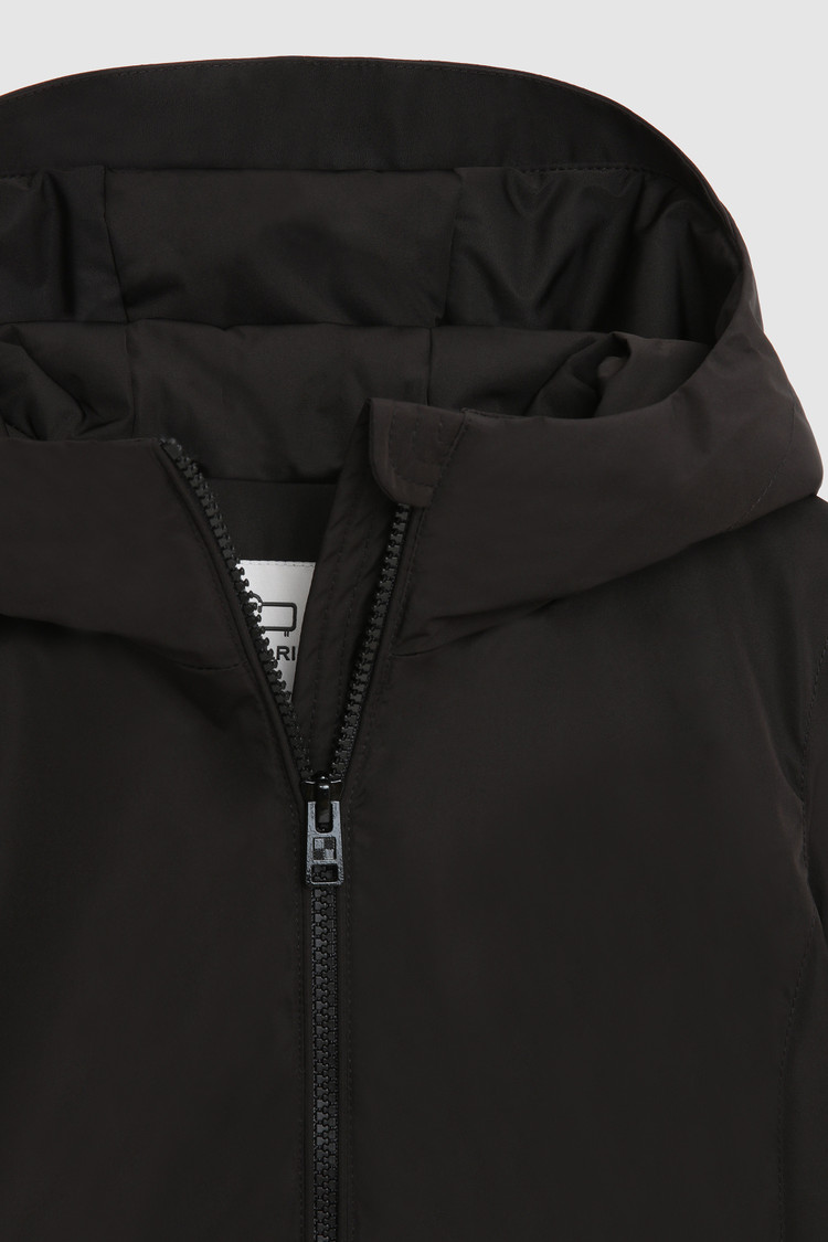 Girl's Hybrid Jacket in nylon and technical fabric