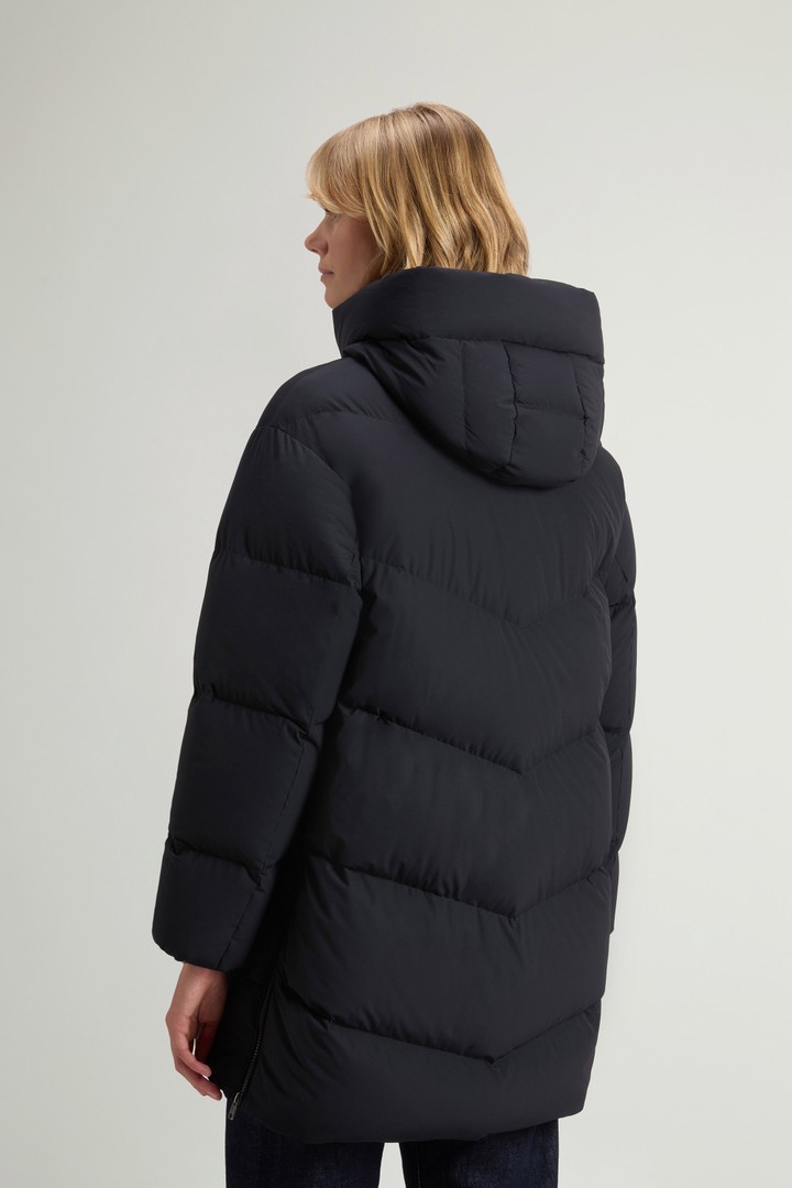 Women's Quilted Madison Parka in Matte Stretch Nylon black