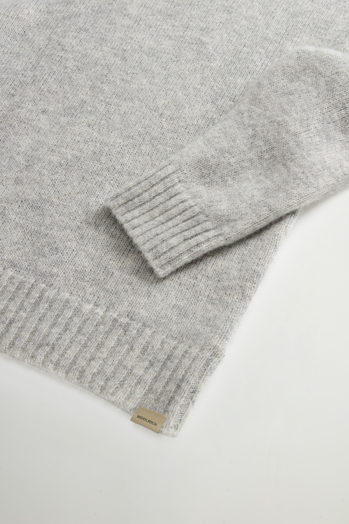 Alpaca Blend Sweater with Buttons on the Shoulder Gray photo 7 | Woolrich