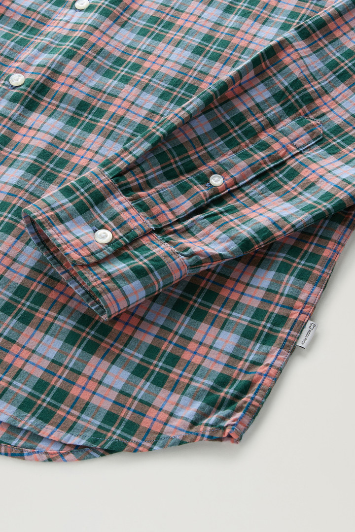 Chemise Madras en pur coton à carreaux Vert photo 7 | Woolrich