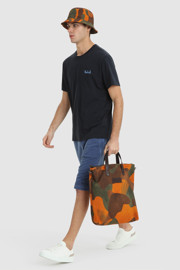Organic Cotton T-Shirt with Back Print Blue photo 3 | Woolrich