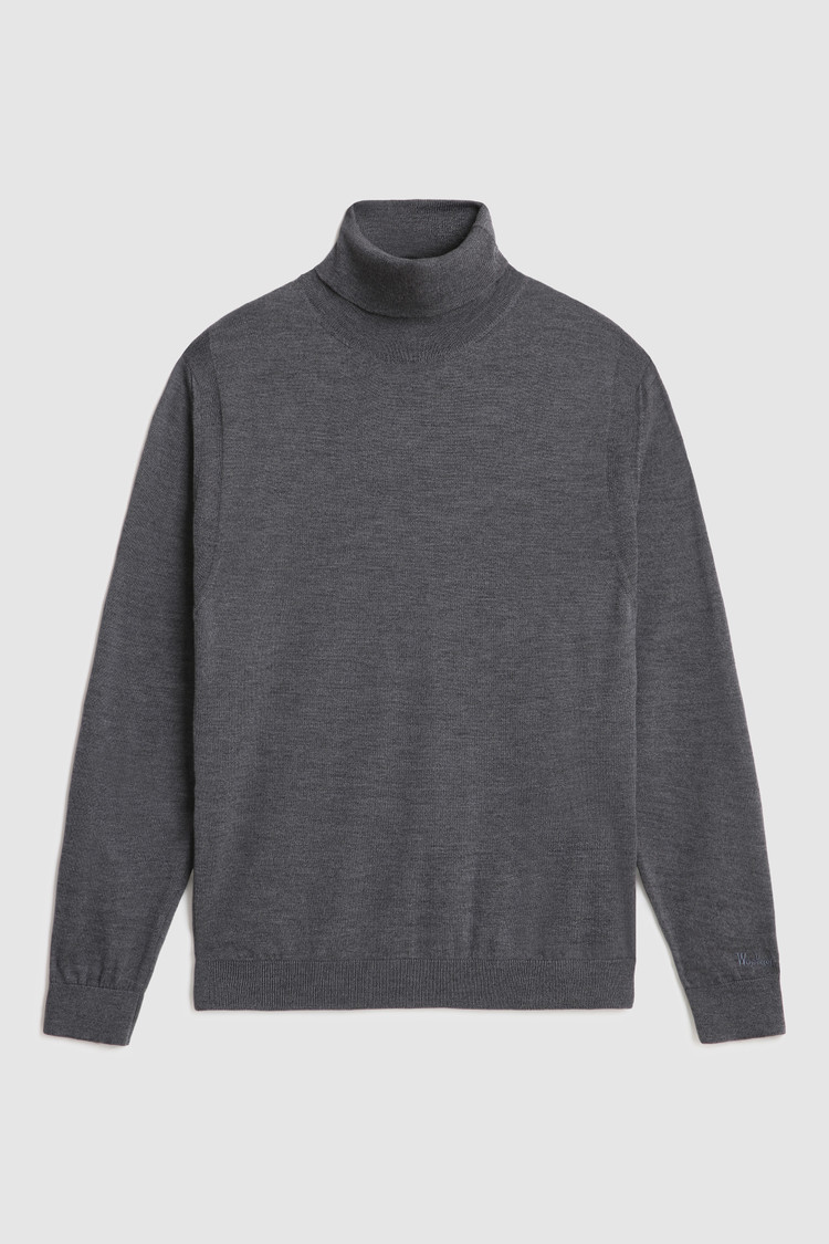 Turtleneck Sweater in extra fine merino wool