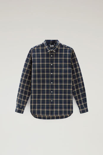 Checked Madras Shirt in Pure Cotton Blue | Woolrich