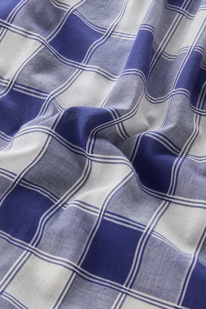 Karoshirt aus reinem Baumwoll-Voile Blau photo 8 | Woolrich
