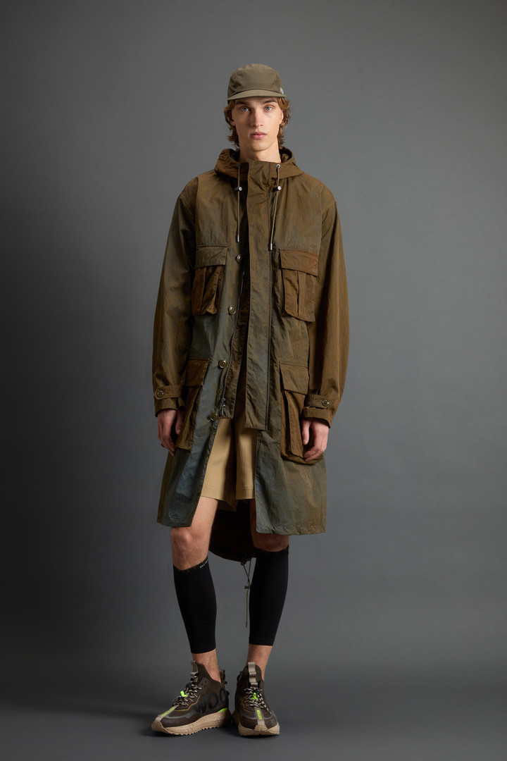 Fishtail Parka in Olmetex Nylon with Tie-Dye Motif by Todd Snyder Green photo 1 | Woolrich