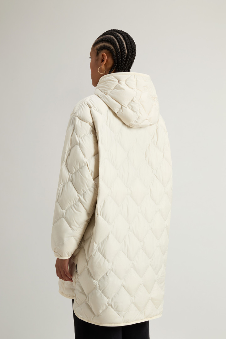 Veste façon cape Heritage en microfibre à capuche amovible Blanc photo 3 | Woolrich