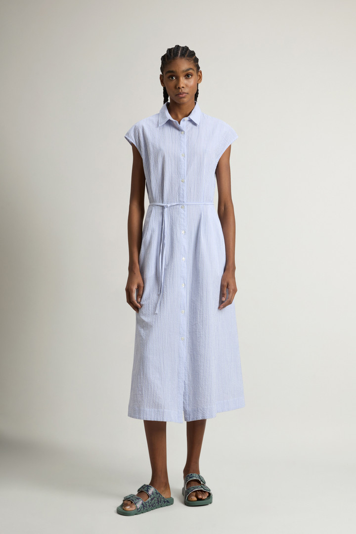 LONG SHIRT DRESS Blue photo 1 | Woolrich