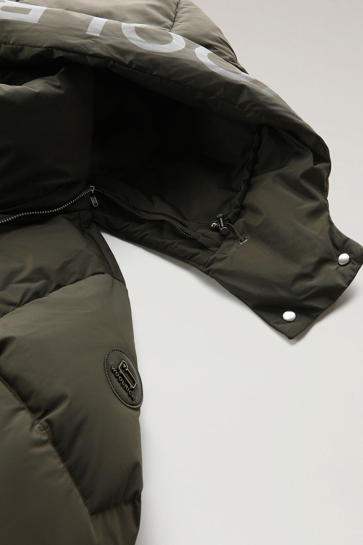 Aurora Long Parka in Stretch Nylon Green photo 7 | Woolrich