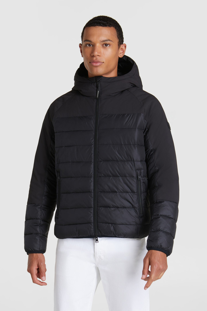 Veste à capuche avec motif intarsia
