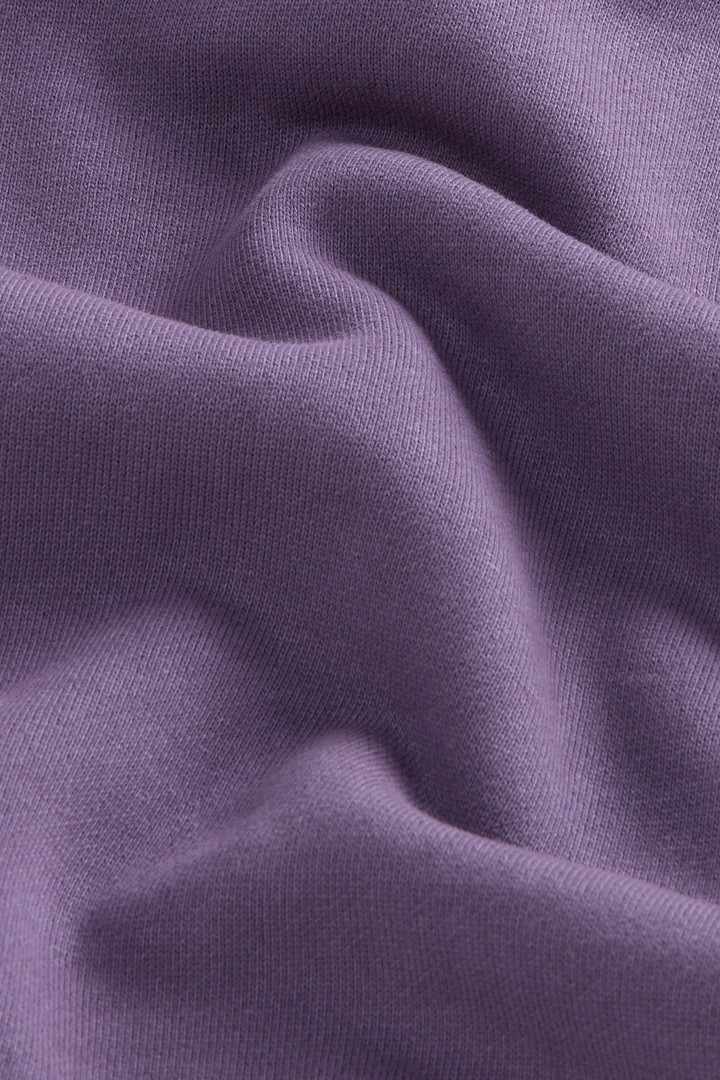 Teen Girls’ Garment-Dyed Crewneck Sweatshirt in Pure Cotton Purple photo 7 | Woolrich