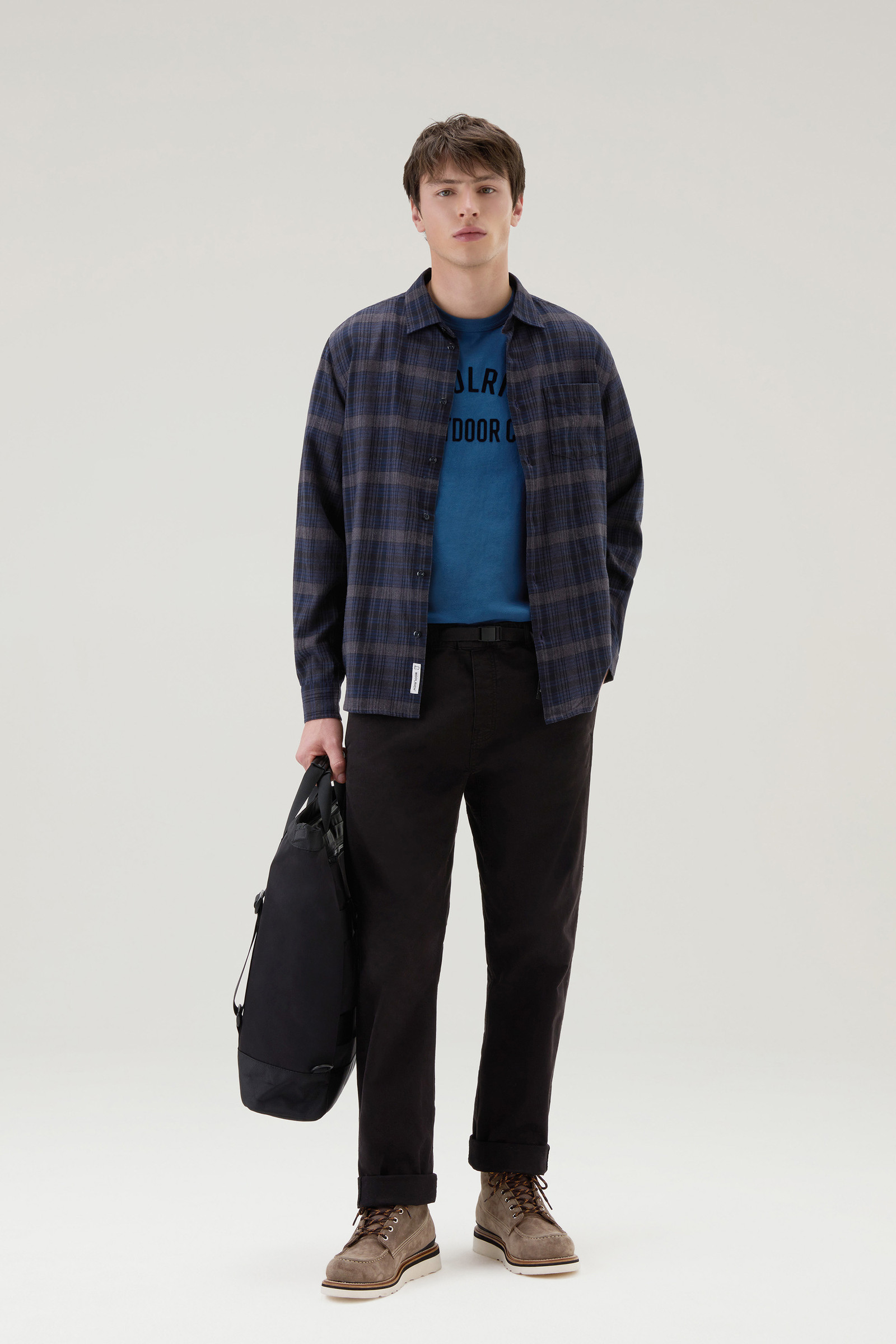 Plaid Shirt in Lightweight Flannel Blue | Woolrich USA