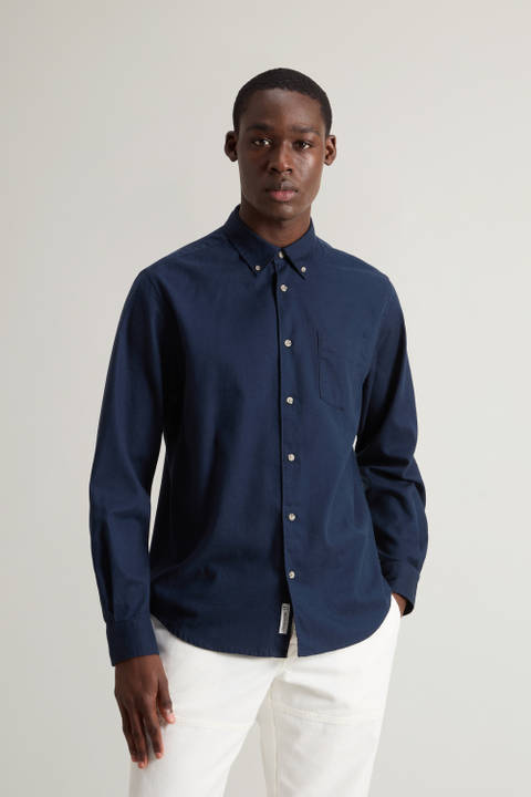 Madras-Karo-Shirt aus leichtem Flanell Blau | Woolrich