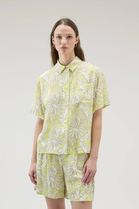 Shirt with Tropical Print Yellow | Woolrich