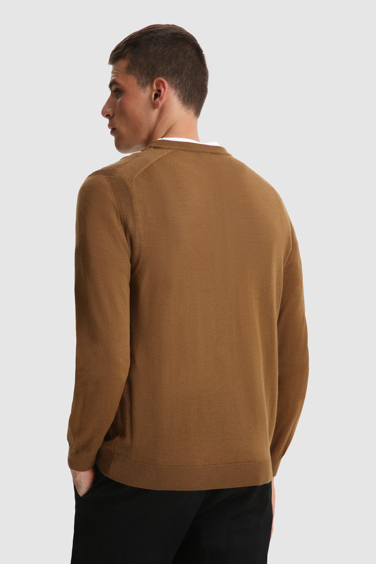 Crewneck Sweater in extra fine merino wool