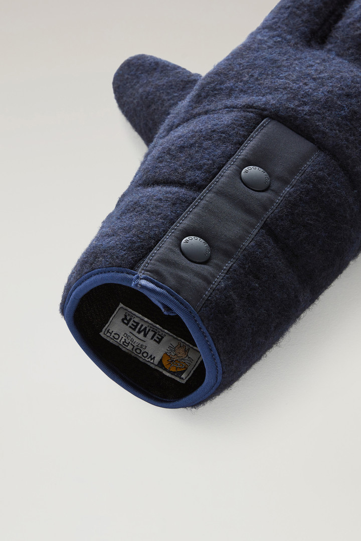 Gloves in Recycled Wool Blend - Elmer / Woolrich Blue photo 2 | Woolrich